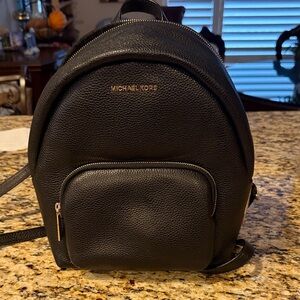Michael Kors Pebbled Black Backpack